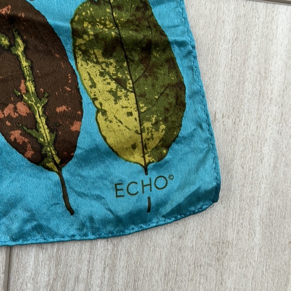 Echo Silk Leaf Print Scarf - Picture 2 of 6